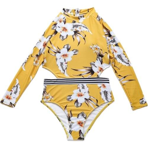 Cikini 2021 New Womens Sexy Fashion Printed One-Piece Bikini High Waist One-Piece Beach Resort Swimsuit