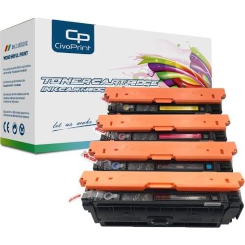 Civoprint compatible toner cartridge 508A CF360A CF361A CF362A CF363A for HP M577z M552dn M553dn M553x M577f M577dn printer