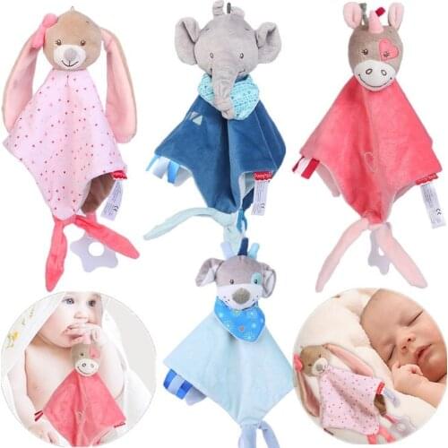 Baby Infant Animal Soothe Appease Towel Soft Plush Comforting Toy Pacify Towel Appeasing Towel Soothing Towel Baby Plush Toys