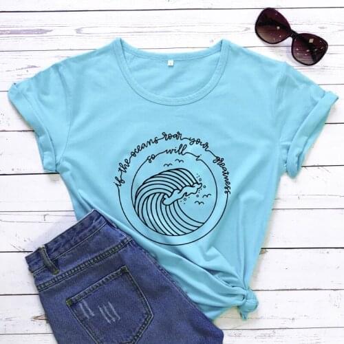 Christian T-shirt If The Oceans Roar Your Greatness So will I Shirtsgraduate gift,fashion casual aesthetic vintage top