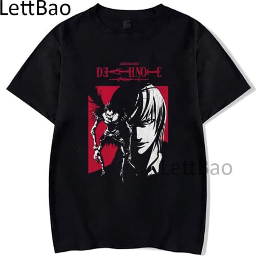 Harajuku T-shirts Death Note Ryuk Light Funny T Shirts Men Women Streetwear Ulzzang Casual Hipster Short Sleeve T-shirts Tops