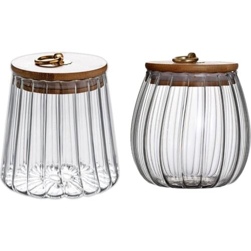 Sealed Transparent Glass Seasoning Pot with Lid,Tea Storage Jar,Salt Pepper Storage Box Sugar Bowl Kitchen Accessories