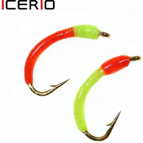 ICERIO 6PCS Buzzer Nymph Colorful Flies Trout Fishing Fly lures #12
