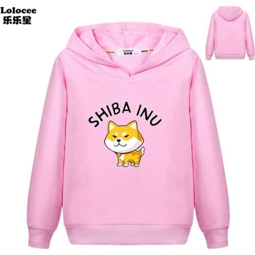 Kawaii Shiba Inu Hoodie Harajuku Funny Cotton Hoodies Girls Cute Husky Autumn Sweatshirt Hoody