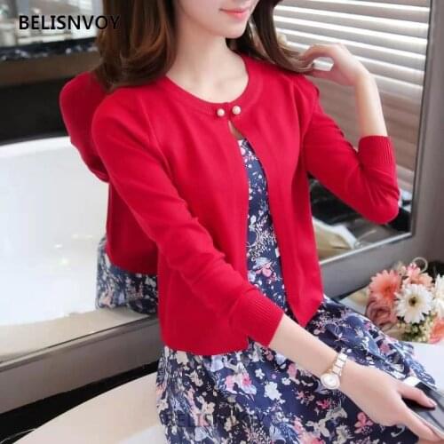 Fashion Women Sweater Female Cardigan Thin Outerwear Short Short Design Sweater Long-sleeve Small Cape Blusa De Frio Feminina