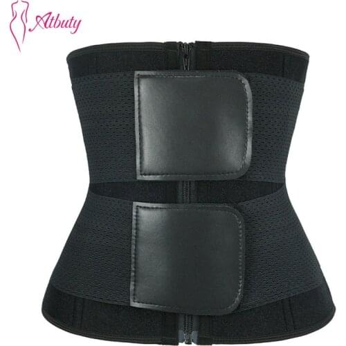 ATUBUTY 2021 Neoprene Waist Trainer For Women Tummy Control Double Trimmer belt NBW100042B