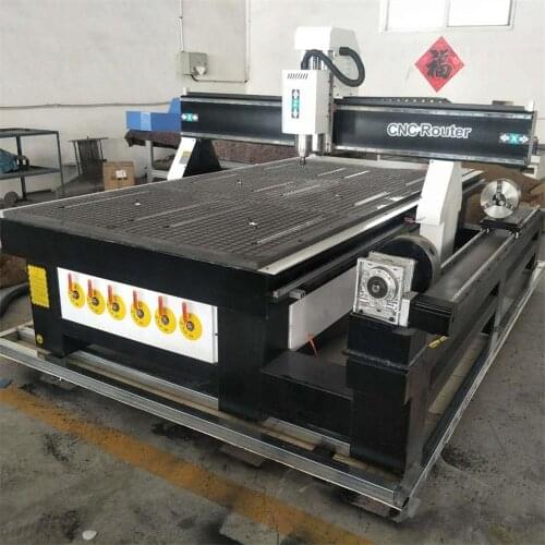 2021 New Cnc Wood Milling Machine 1325 4 Axis Cnc Router With Vacuum Bedroom Doors Making Machinery Equipment For Small Business