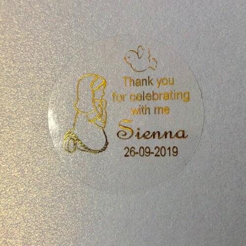 Girl Boy My Holy First Communion personalized souvenirs gifts decoration stickers 50 baptism favor bag tags self-adhesive labels