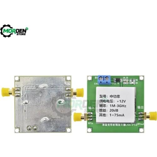 Dropship 12V 1-3000MHz 2.4GHz 20dB/0.01-2000MHz 2Ghz 32dB/0.1-2GHz 64dB LNA RF Broadband Low Noise Amplifier Module