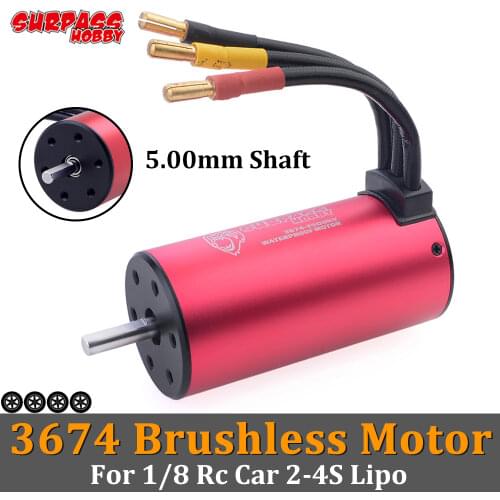 Surpass Hobby Brushless Motor Waterproof 3674 5.0mm 1580KV 1900KV 2250KV ESC 120A for 1/8 1/10 Drift Racing Off-road RC Car