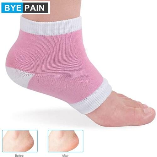 1Pair Moisturizing Heel Socks Gel Lined Toeless Spa Socks To Heal and Treat Dry, Cracked Heels While You Sleep Foot Care Socks