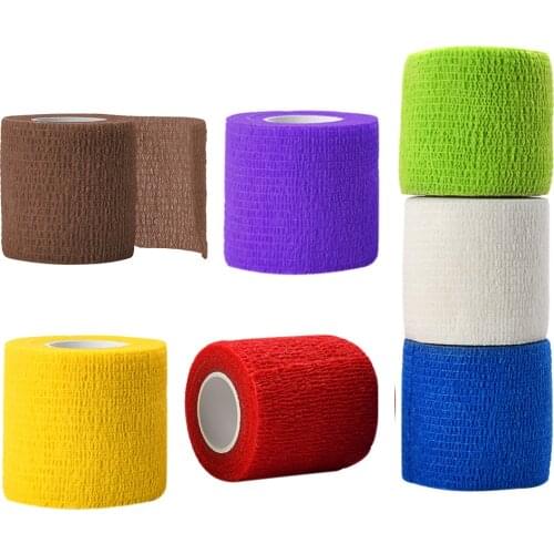5pcs Waterproof Medical Therapy Self Adhesive Bandagem Tattoo Grip Tape Desechables Finger Tape Elastic Tattoo Tube Cover