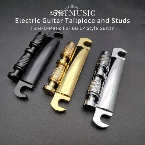 Gold/Black/Chrome 6 String Saddle Tune-O-Matic Bridge for LP Electric Guitar Replacement parts