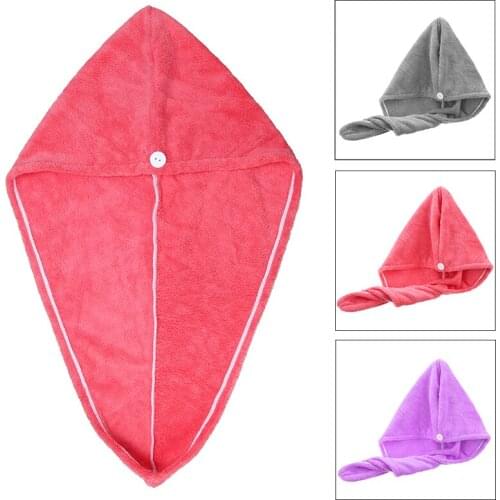 100% Cotton Quickly Drying Hair Turban Large Towel Hair Drying Wrap Bath Towels Cap Hat Bathroom Accessories