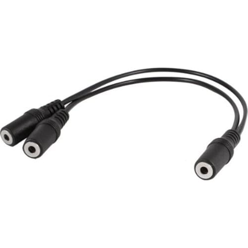 2015 Hot 28cm 3.5mm Female to Dual Jack Female Y Splitter