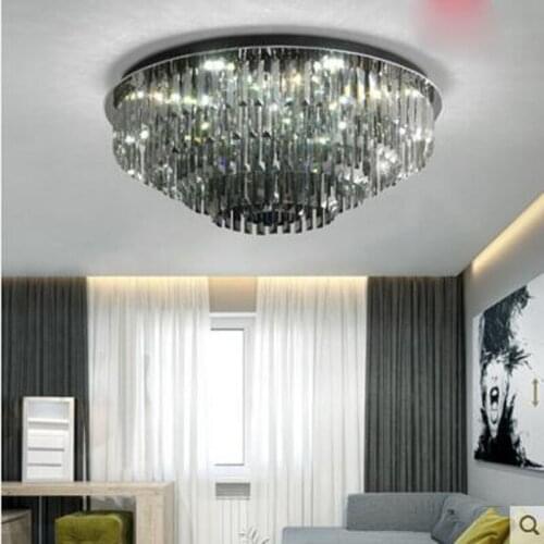 2018 new living room lamp simple modern crystal lamp living room led ceiling lamp bedroom personality led lighting fixture led