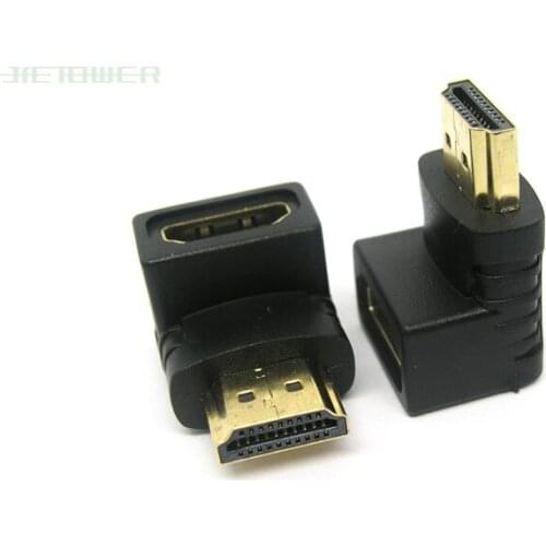 300pcs HDMI Cable Adapter Converters 90 Degree Angle HDMI Male to HDMI Female for 1080P HDTV Cable Adaptor Converter Extender