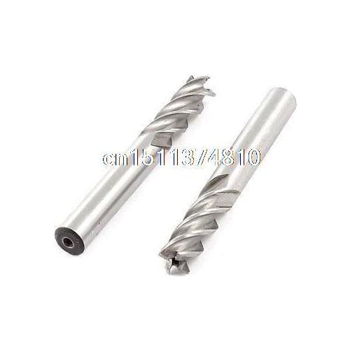 8mm 5/16" Cutting Dia 8mm 5/16" Shank 4 Flutes End Mill Cutter 2 Pcs