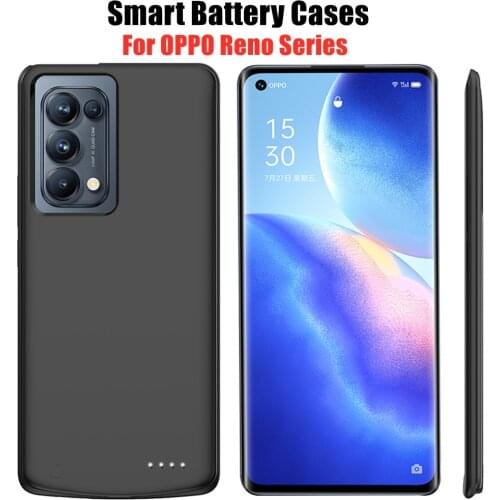 Power Case For OPPO Reno 2Z 3 4 5 Pro Battery Cases 6800mAh Silicone Shockproof Charging Cover For OPPO Reno ACE Powerbank Case