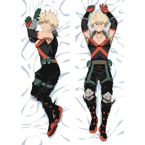 Japanse Anime My Hero Academy Academic Grade Bakugo Katsuki Cosplay Cover Dakimakura Hug Body BL Pillow Case