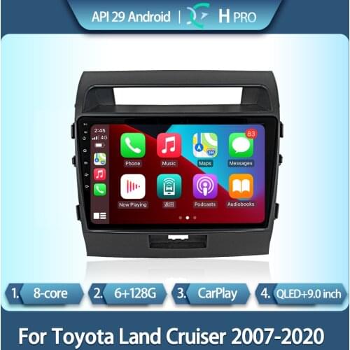 For Toyota Land Cruiser 07-20 car smart multimedia video player Touareg GPS navigation radio Android 10.0 4G version