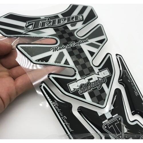 For Triple Street Speed Daytona Fuel Tank Pad Protector Motorcycle Water & Fade Resistant Fish Bone Decal Sticker