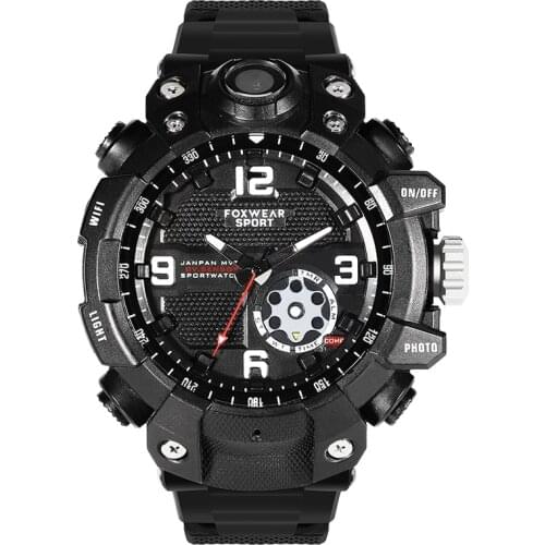 FOX10 64G Smart Sports Watch Waterproof Led Lighting Watch WIFI Camera IR Night Vision 2K HD H.264 Action Ourdoor Watch Recorder