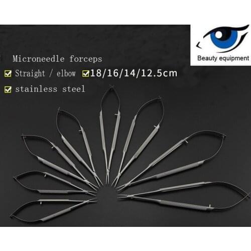 Cosmetic plastic ophthalmic instrument stainless steel micro needle holder needle needle holder 12.5cm141618
