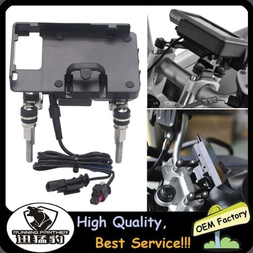 Motorcycle handlebar mobile phone Navigation bracket USB phone wireless charging for BMW F750GS F750GS F800GS F700GS R1200R 12mm