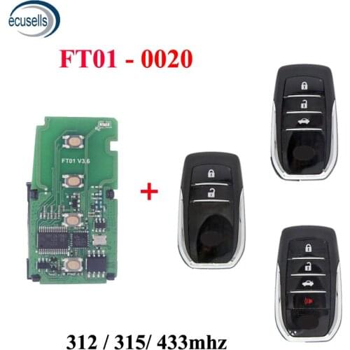 Lonsdor FT01-0020 312/314/433MHz Car Remote Smart Key forToyota/Lexus Keyless Control Transmitter Circuit Board PCB 8A