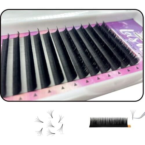 MASSCAKU Makeup Blooming Auto-Fans Eyelash Extension mega volume Volume Lashes 0.05 0.07 0.10mm Easy-Fans Premium Eyelash