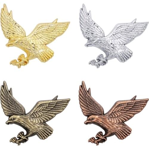 1 PCS 8.5CM 3D Metal sticker Car Decoration Animal Stickers Logo eagle Aluminium Emblem Badge Decal Motorcycle for Auto Styling