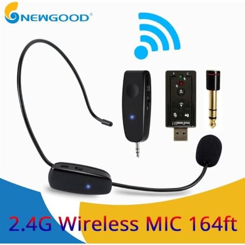 Microphones 2.4G Wireless Microphone Wireless Headset MIC For Voice Amplifier Computer Wireless Microphone Professional Teachers