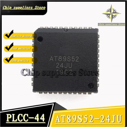 10PCS-20PCS) AT89S52-24JU PLCC-44 89S52 PLCC44 8-bit microcontroller chip New and original