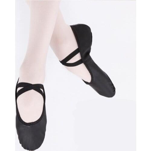 Mens Ballet Soft Split Sole Shoes Genuine Black Pigskin Leather Large Size Dance Practice Cat Claw Dance Shoes