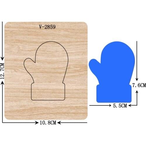 New gloves wooden dies cutting dies for scrapbooking Multiple sizes V-2859