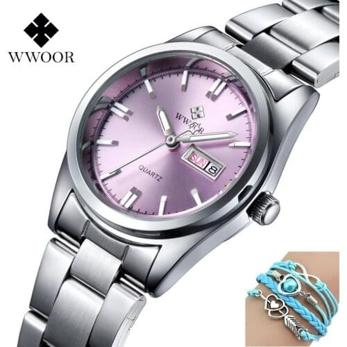 New Womens Watch Ultra Thin All Steel Belt Womens Watches Waterproof Calendar Small Dial Ladies Watch Luminous Quartz Watches
