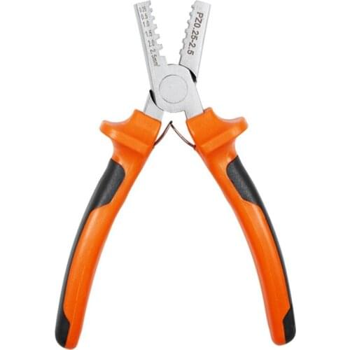 Crimping Tube Terminal Pliers Style Mini Crimper Tool Electrical Bootlace Terminal VE Crimping,PZ 0.25-2.5A