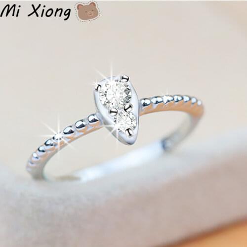 Mi Xiong s925 sterling silver designer original creative melon seed shell ring elegant small cute lady charm brand jewelry