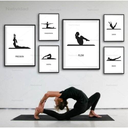 Pilates Posters and Prints Pilates Gift Pilates Studio Decor Modern Minimalist Inspiration Wall Art Canvas Painting Pictures