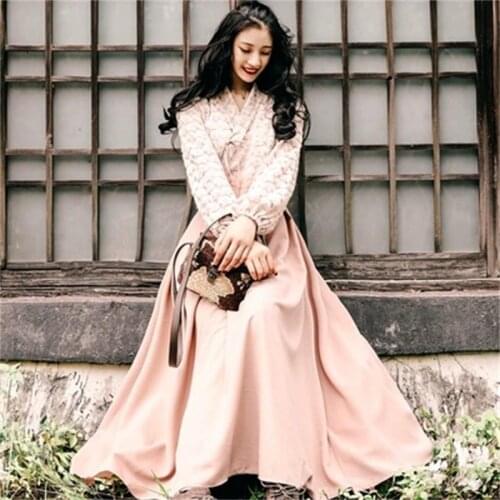 Dress Women spring New fashion High quality Japanese style tea break dress long sleeve French retro girl dress women