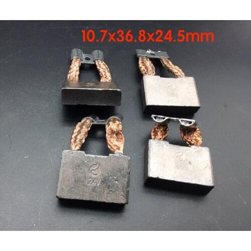 4pcs for CAT 320E 336D 312 324C D excavator starter motor carbon brush 10.7x36.8x24.5mm 24V