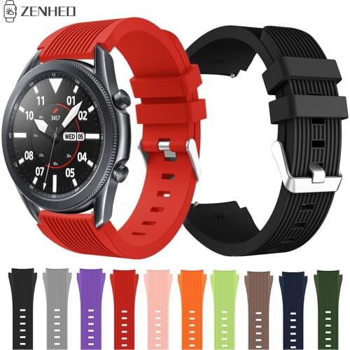 22mm Silicone Watchband For Samsung Galaxy Watch3 45mm Replacement Watch Band Strap For Samsung Galaxy Watch 3/Galaxy Watch 46mm