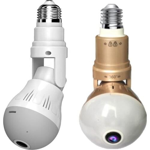 Wardmay 2021 V380 Pro Rotatable 360 Degree Fisheye Panoramic Light Bulb Wifi Camera