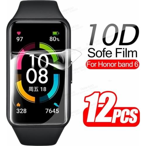 10D 12PSC TPU Soft Film For Huawei Honor Band 6 Screen Protector On Honor Band6 Full Curved Portective Films Not Tempered Glass