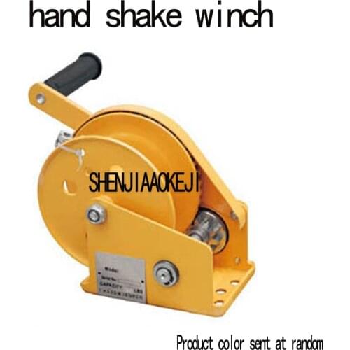 1pc Hand shake winch Hand hoist Automatic brake Traction controller Small crane Portable hardware tools 2600 pounds