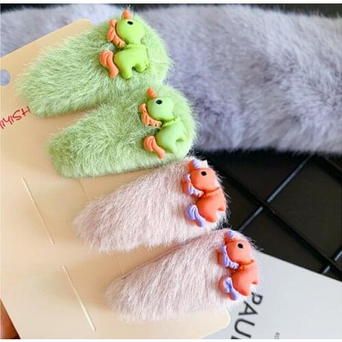 100set/lot 2pcs/set DIY Simple Multi Plush Cartoon Animals Hair BB Clips Suits Hairpins Hair Styling Tools Accessories HA1647