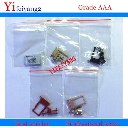 100 SET YIFEIYANG New Nano Sim Card Tray + Volume Key Button+Power Key Switch On/Off Button + Mute Switch For iPhone 7g 7 Plus