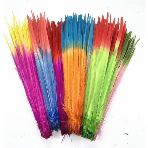 100Pcs/lot Ringneck Pheasant Tail Feathers for Crafts 40-45cm/16-18" hair long Feather Pheasant Feathers Decor Plumas Carnaval