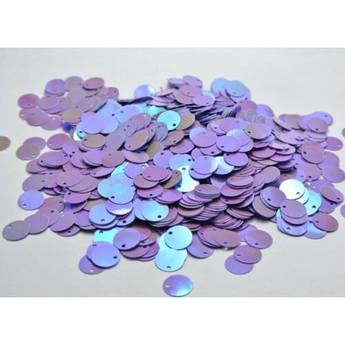 2000 Purple AB Flat Round loose sequins Paillettes Top Hole 10mm sewing Wedding craft